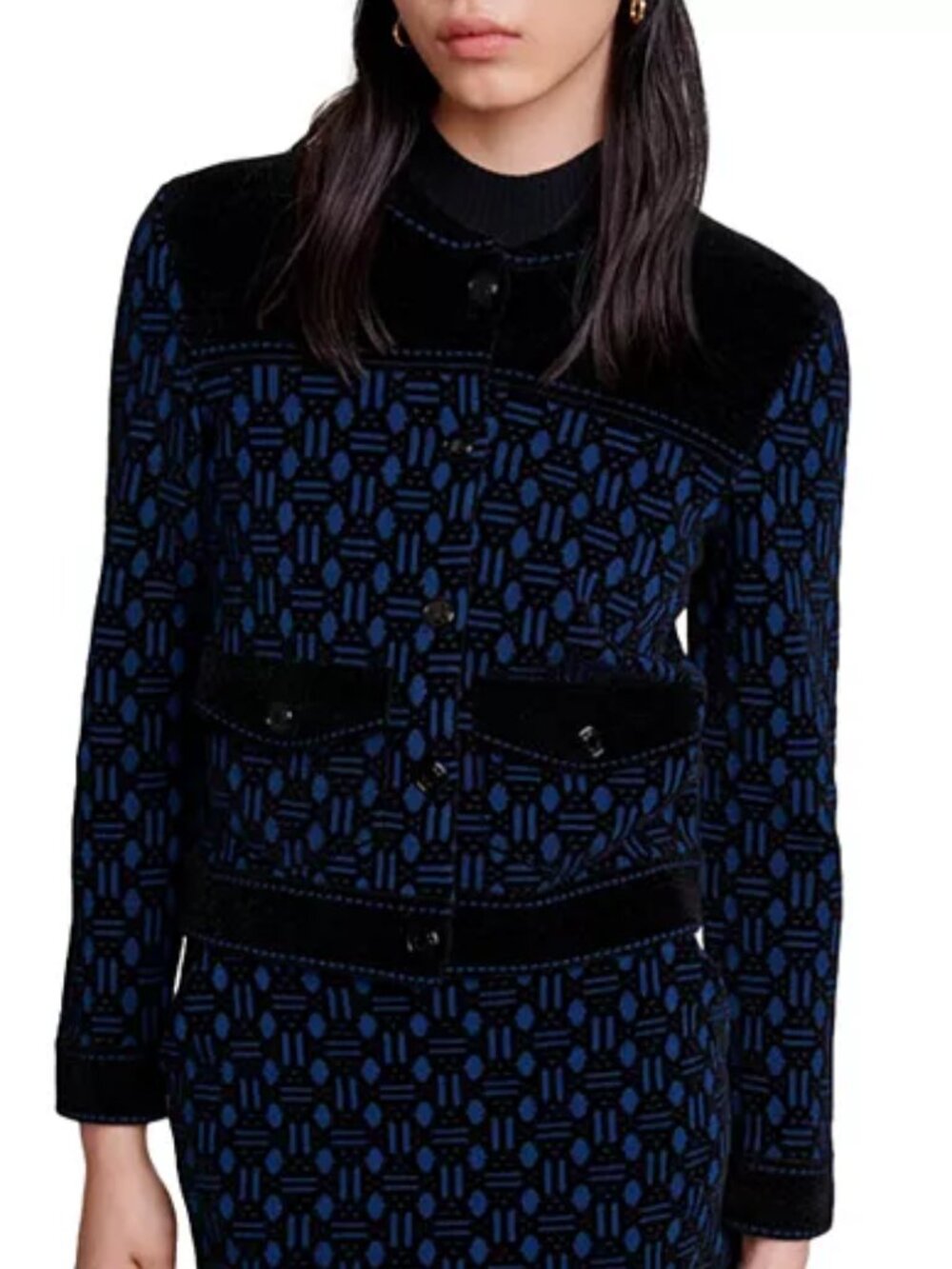 NWT Maje Meveillon Two Tone Sweater Sz 3